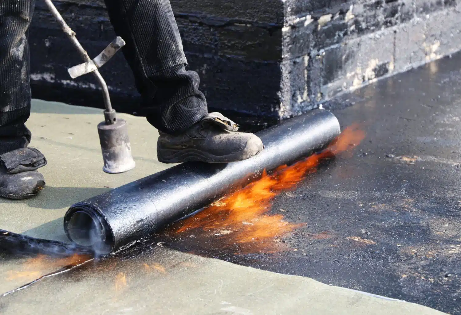 Professional waterproofing team at work on Cape Town rooftop